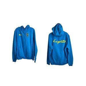 Las Vegas Lights FC Soccer Team BLK Unisex Blue Hoodie Size Large